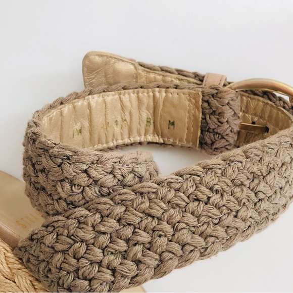 STUART WEITZMAN ALEX Green Crisscross Espadrille Wedges - Picture 14 of 15